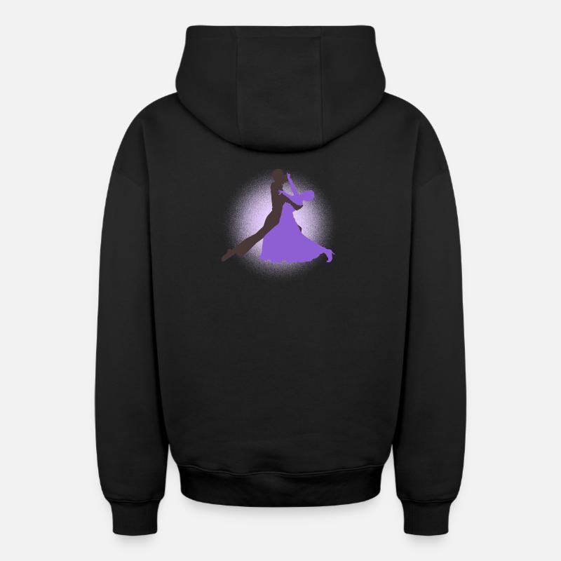danse - Sweat à capuche unisexe zippé oversize épais SPREAD - noir