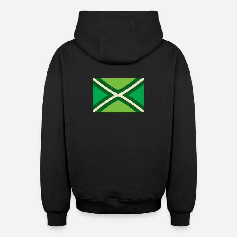 Drapeau de l’Achterhoek - Sweat à capuche unisexe zippé oversize épais SPREAD - noir