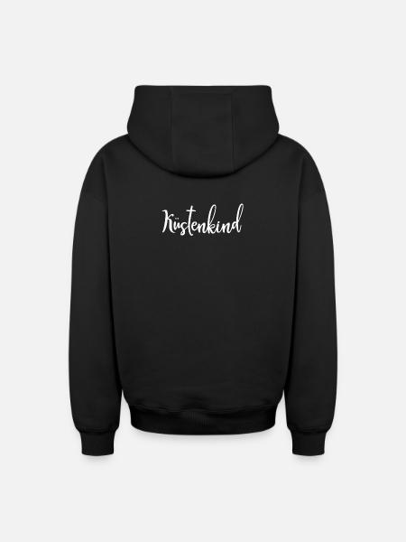 Küstenkind - Oversized Heavyweight Unisex Zip Hoodie - Schwarz