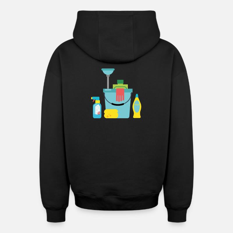 Putzmittel - Oversized Heavyweight Unisex Zip Hoodie - Schwarz