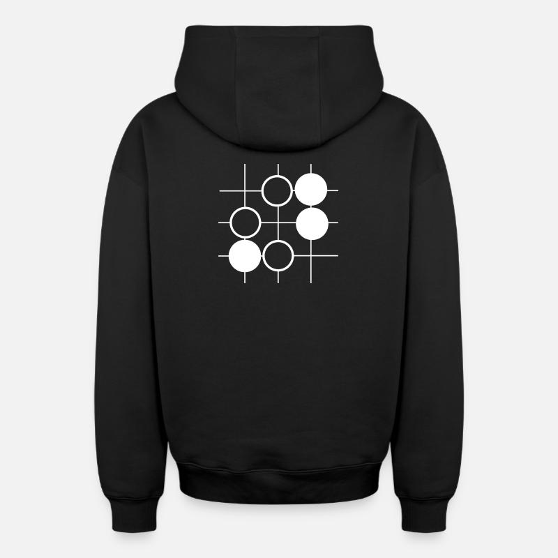 Go Brettspiel - Sweat à capuche unisexe zippé oversize épais SPREAD - noir