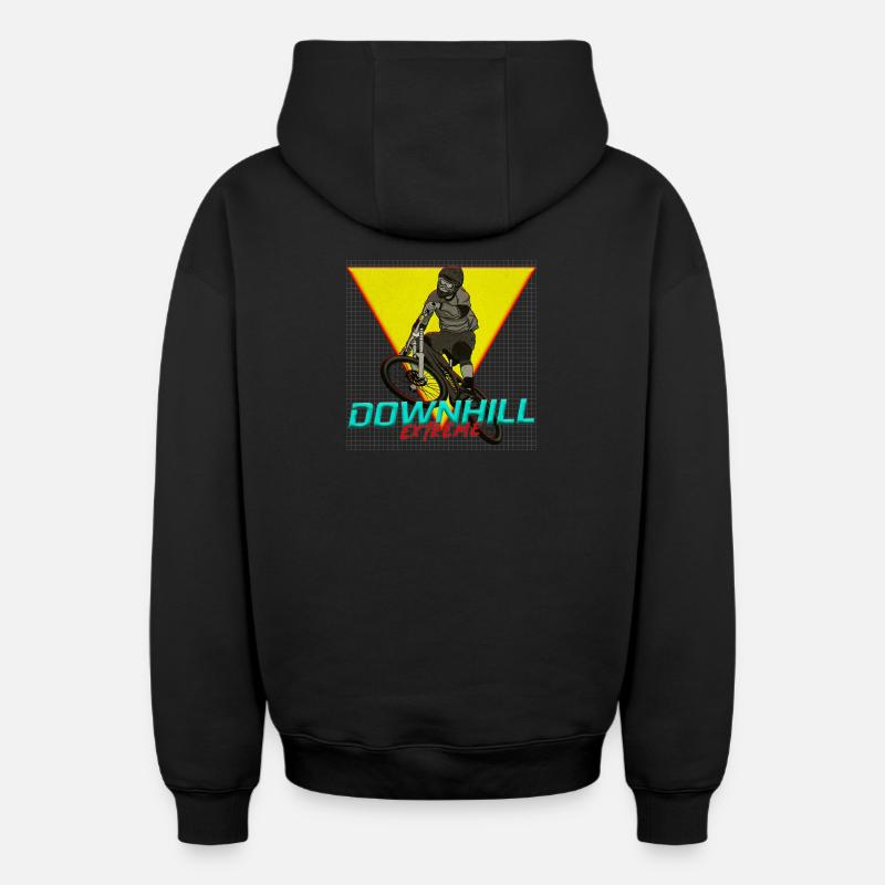 Motif extrême en descente - Sweat à capuche unisexe zippé oversize épais SPREAD - noir