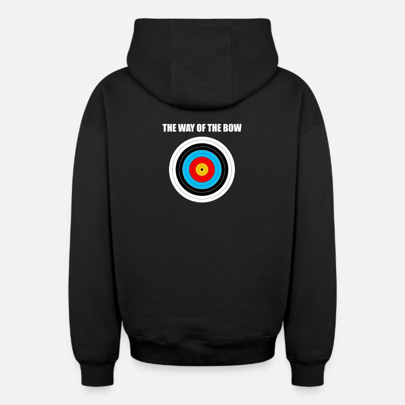 Cute Bow Hunting - Archery Target - Sweat à capuche unisexe zippé oversize épais SPREAD - noir