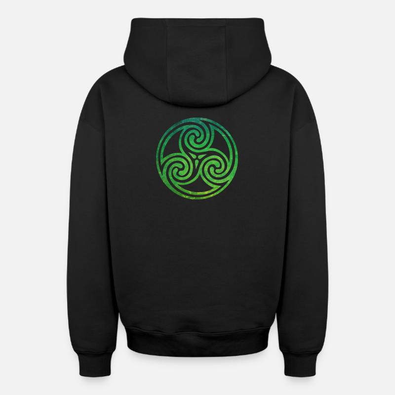 Celtic Knot - Oversized Heavyweight Unisex Zip Hoodie - Schwarz