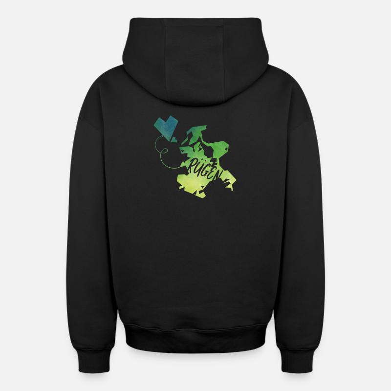 Réprimander - Sweat à capuche unisexe zippé oversize épais SPREAD - noir