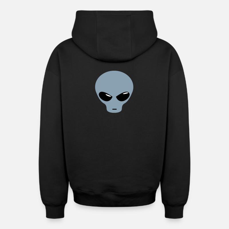 Design extraterrestre - Sweat à capuche unisexe zippé oversize épais SPREAD - noir