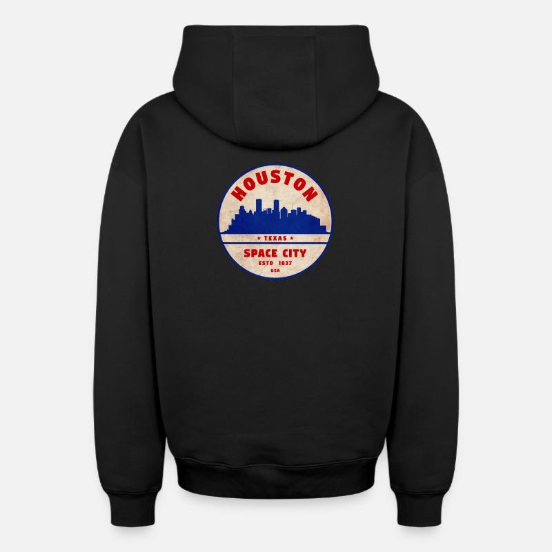 Houston - Sweat à capuche unisexe zippé oversize épais SPREAD - noir