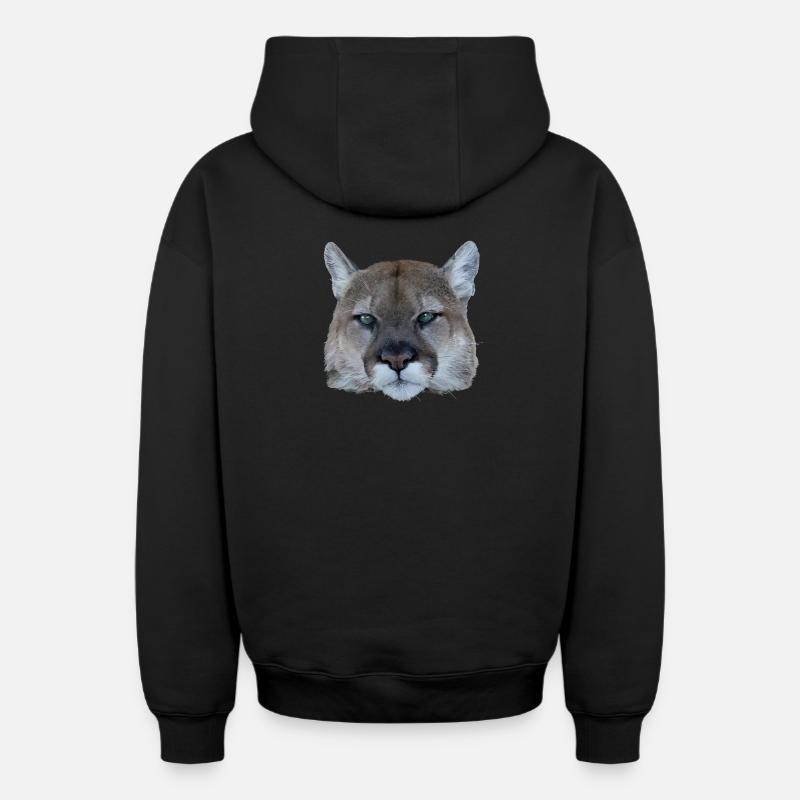 Panthère - Sweat à capuche unisexe zippé oversize épais SPREAD - noir