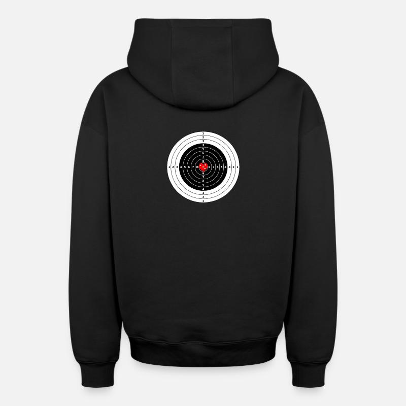 cible - Sweat à capuche unisexe zippé oversize épais SPREAD - noir