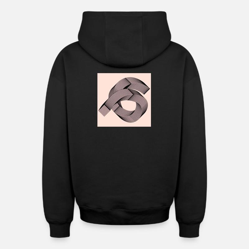 Modèle graphique - Sweat à capuche unisexe zippé oversize épais SPREAD - noir