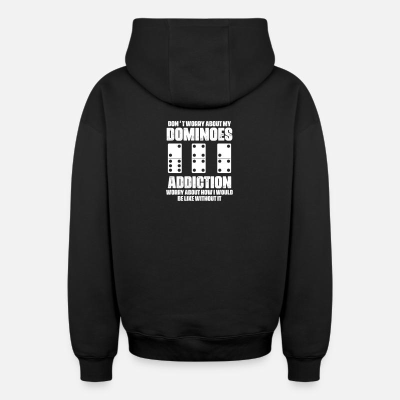 Conception de domino - Sweat à capuche unisexe zippé oversize épais SPREAD - noir