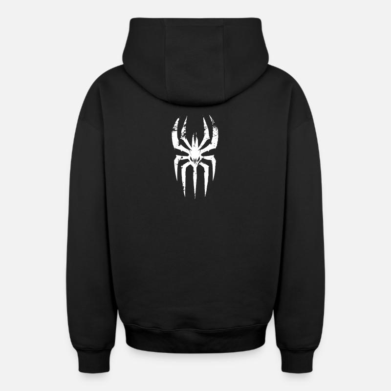 Araignée - Sweat à capuche unisexe zippé oversize épais SPREAD - noir