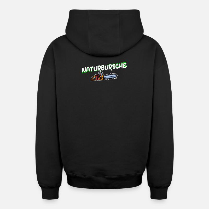 Tronçonneuse Lumberjack Statement Lumberjack Wood - Sweat à capuche unisexe zippé oversize épais SPREAD - noir