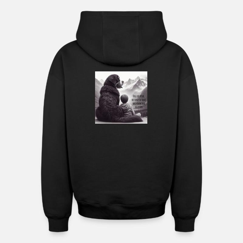 Bouvier bernois - Sweat à capuche unisexe zippé oversize épais SPREAD - noir