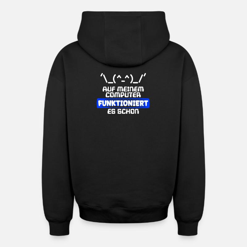 Computer Developer Softwareentwickler Statement - Oversized Heavyweight Unisex Zip Hoodie - Schwarz