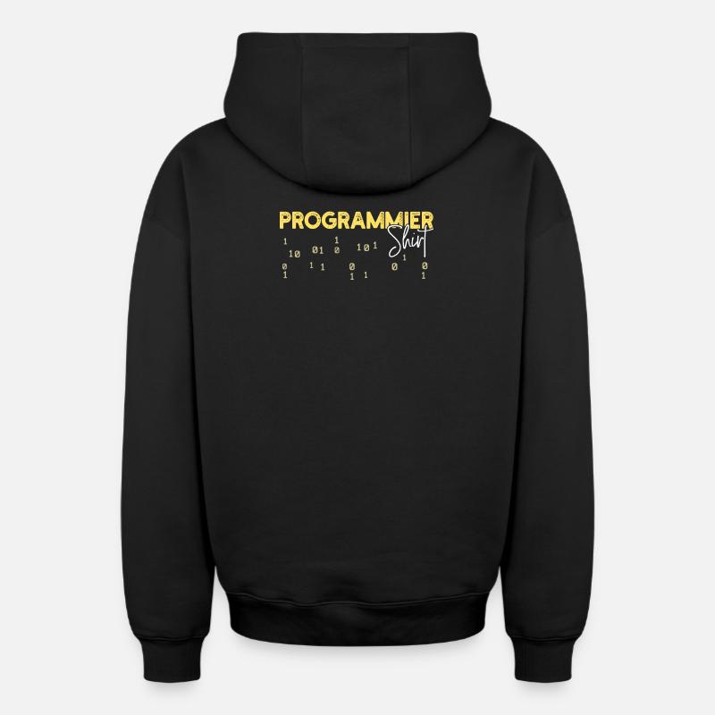 Developer Statement Coden Skripting Webentwickler - Oversized Heavyweight Unisex Zip Hoodie - Schwarz
