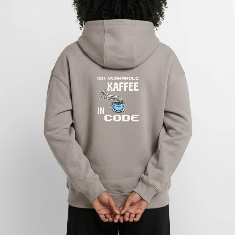 Developer Computerfreak Statement Coden Skripting Oversized Heavyweight Unisex Zip Hoodie