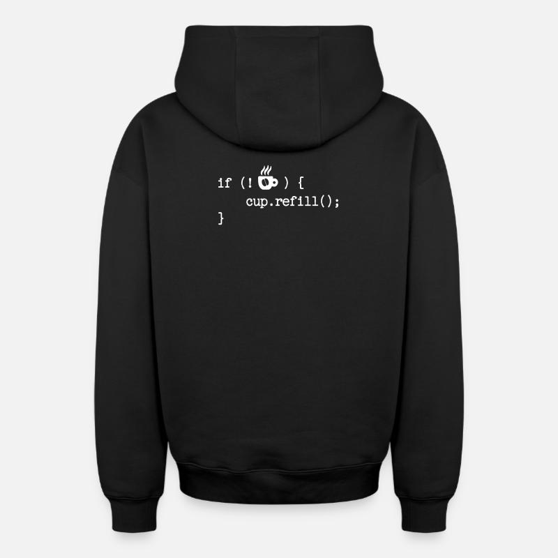 Debug Programmierer Coden Developer Computerfreak - Oversized Heavyweight Unisex Zip Hoodie - Schwarz