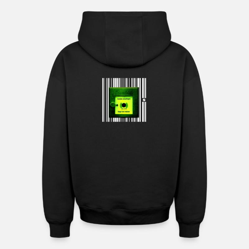 SPOT - GUDE - Sweat à capuche unisexe zippé oversize épais SPREAD - noir