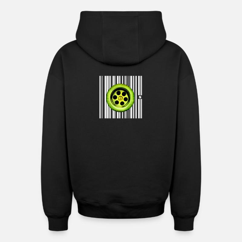 SPOT - PROFESSIONNEL - Sweat à capuche unisexe zippé oversize épais SPREAD - noir