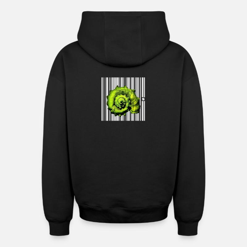 SPOT - TOURISTE - Sweat à capuche unisexe zippé oversize épais SPREAD - noir