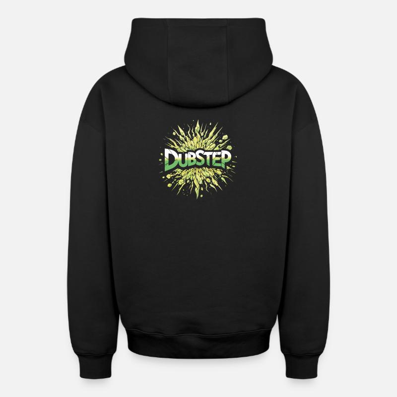 dubstep explosion - Sweat à capuche unisexe zippé oversize épais SPREAD - noir