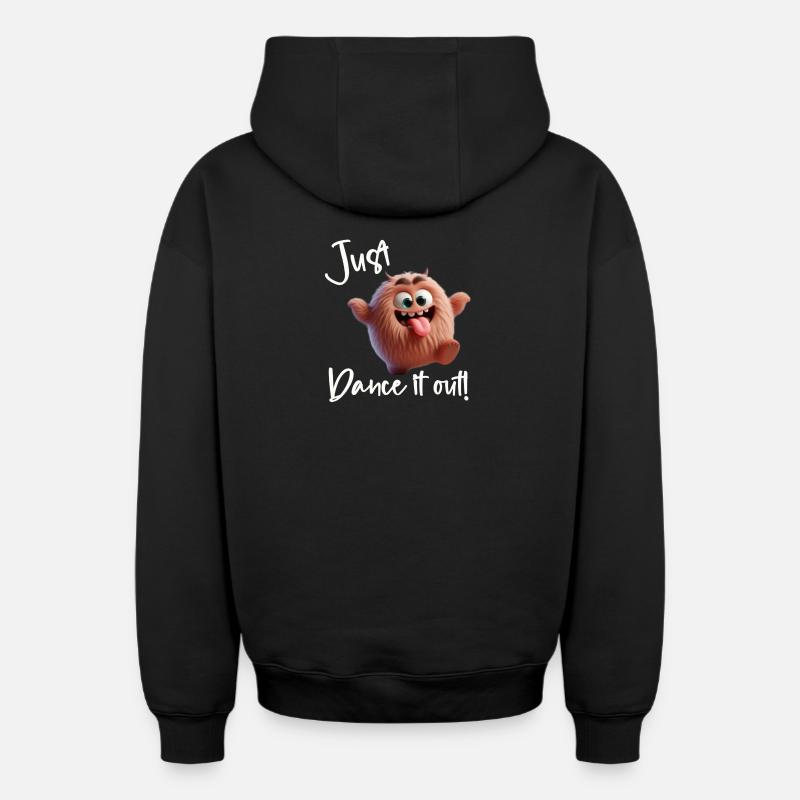 Il suffit de danser ! - Sweat à capuche unisexe zippé oversize épais SPREAD - noir