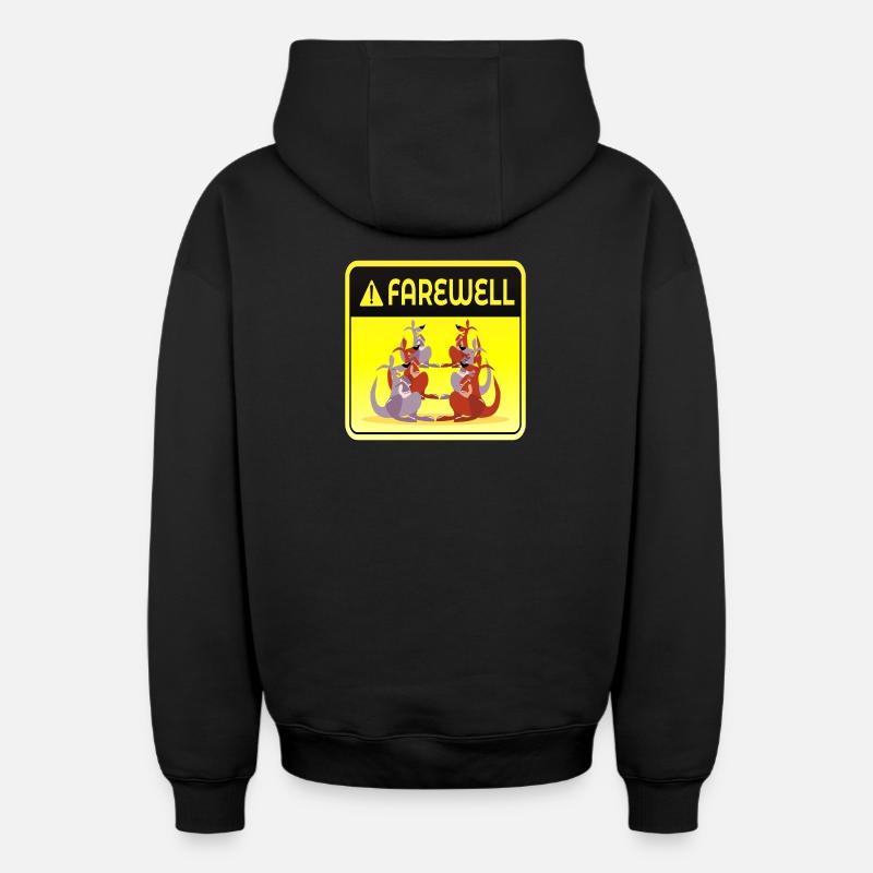 GROUPE D’ÉQUIPE D’ADIEU - Sweat à capuche unisexe zippé oversize épais SPREAD - noir