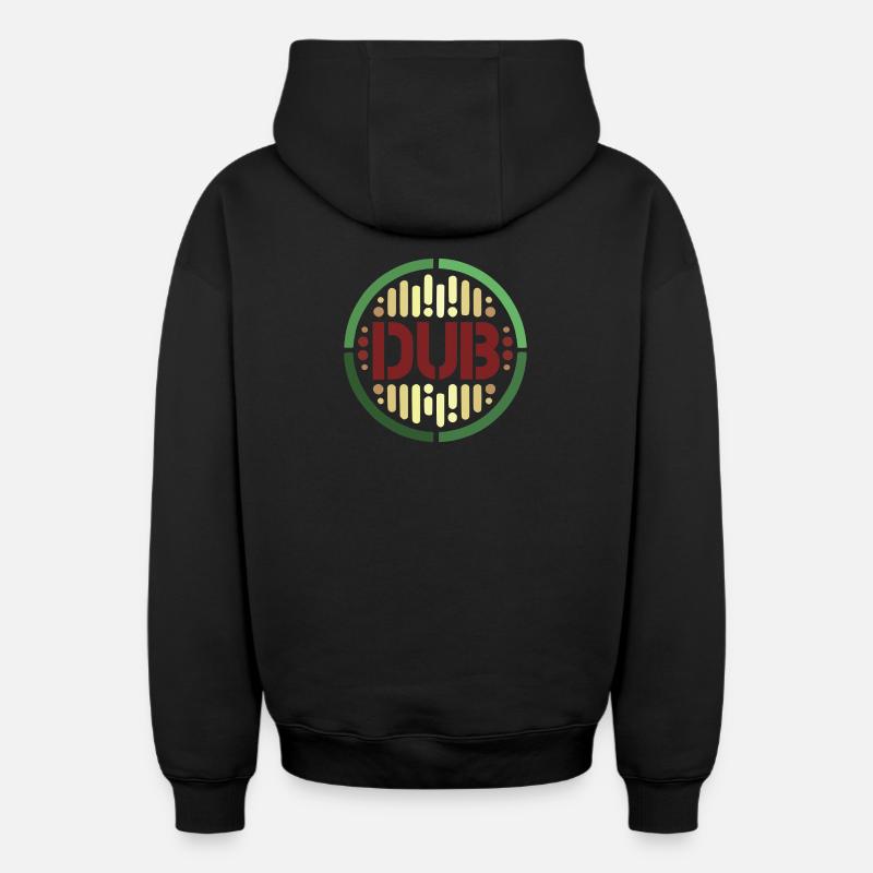 dub - Sweat à capuche unisexe zippé oversize épais SPREAD - noir