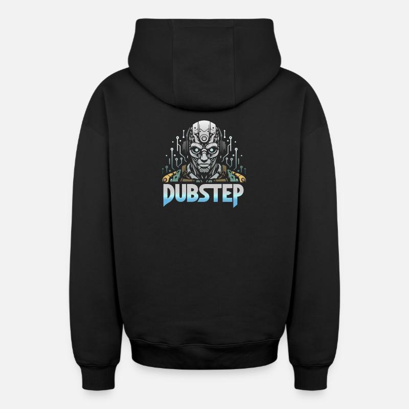 Dubstep Cyborg - Oversized Heavyweight Unisex Zip Hoodie - Schwarz