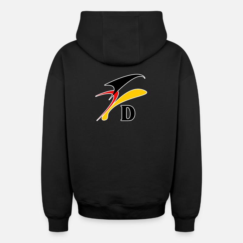 DL9 - Sweat à capuche unisexe zippé oversize épais SPREAD - noir
