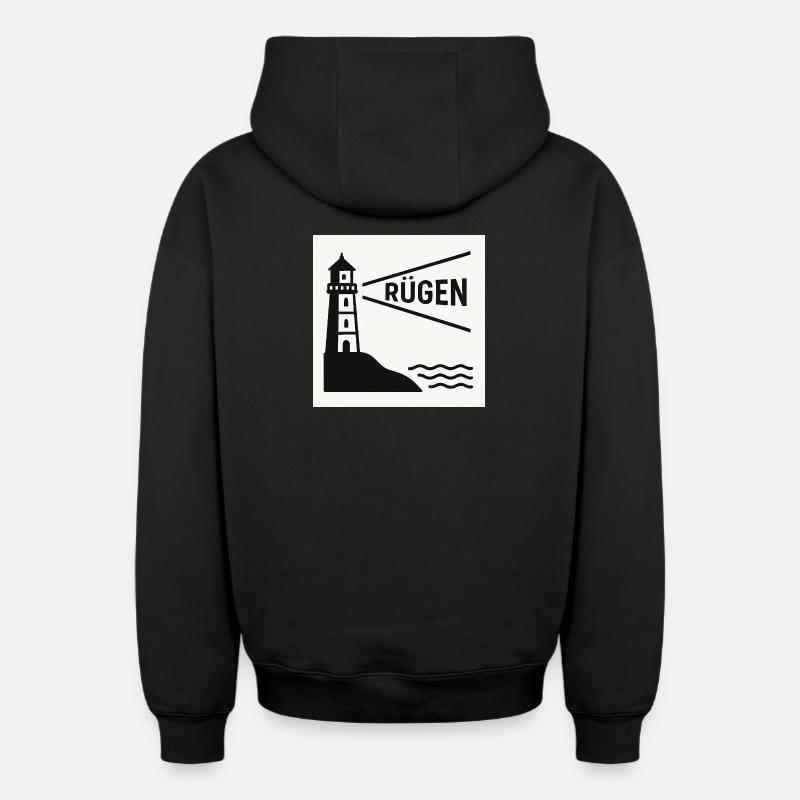Réprimander - Sweat à capuche unisexe zippé oversize épais SPREAD - noir