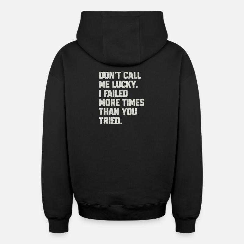 Citation Motivation Résistante - Sweat à capuche unisexe zippé oversize épais SPREAD - noir