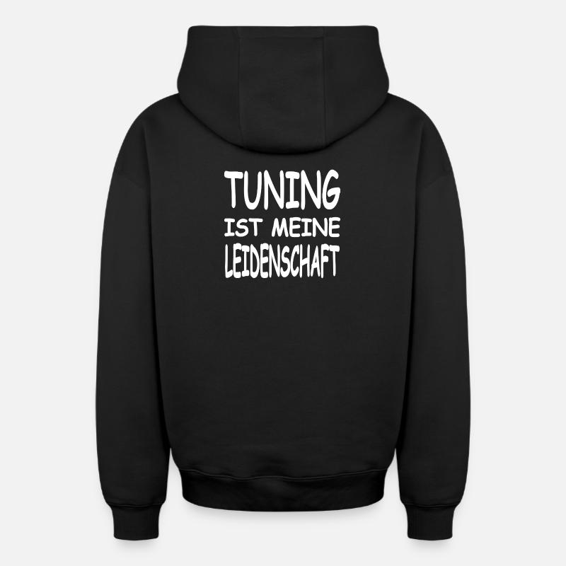 réglage - Sweat à capuche unisexe zippé oversize épais SPREAD - noir