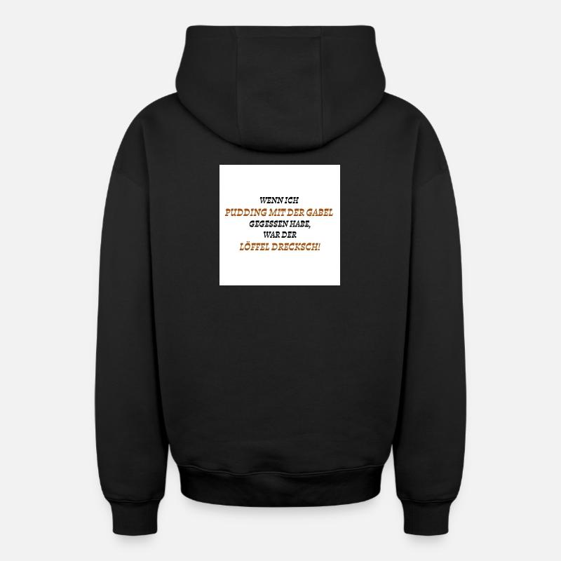 Cuillère sale - Sweat à capuche unisexe zippé oversize épais SPREAD - noir
