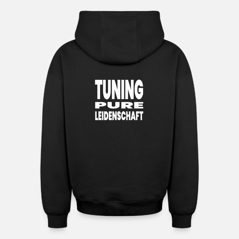 réglage - Sweat à capuche unisexe zippé oversize épais SPREAD - noir
