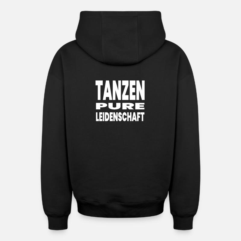 Danser - Sweat à capuche unisexe zippé oversize épais SPREAD - noir