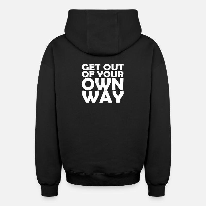 PROPRE FAÇON - Sweat à capuche unisexe zippé oversize épais SPREAD - noir