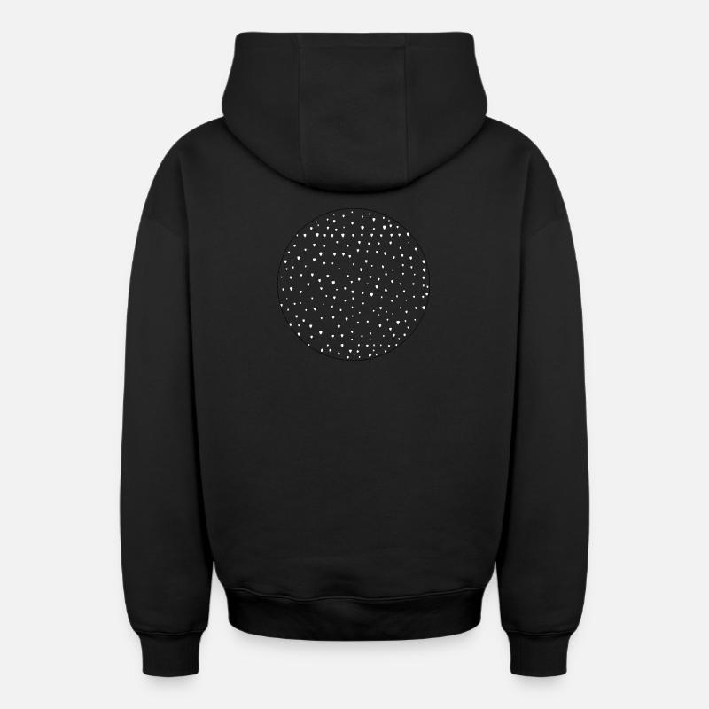 Neige - Sweat à capuche unisexe zippé oversize épais SPREAD - noir
