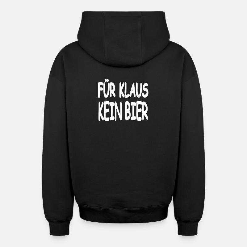 Bière - Sweat à capuche unisexe zippé oversize épais SPREAD - noir