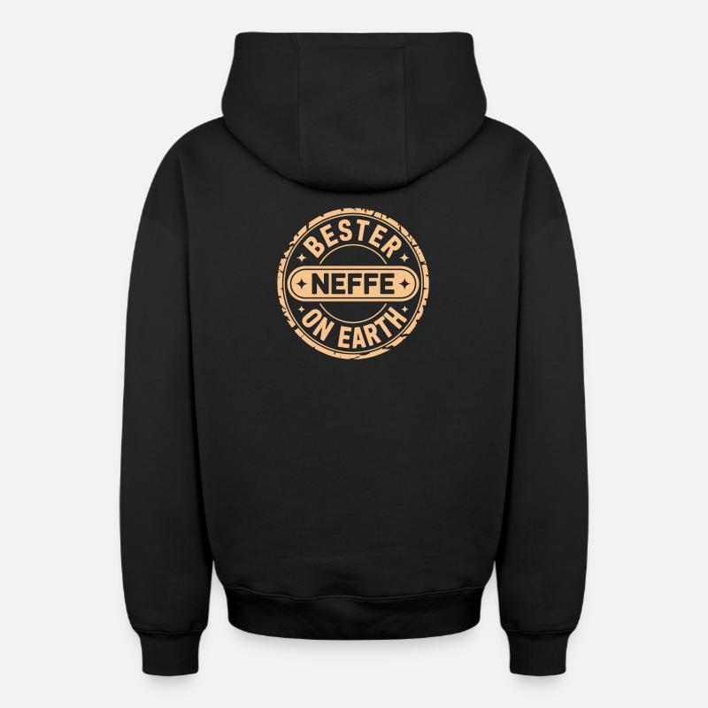 Meilleur neveu - Sweat à capuche unisexe zippé oversize épais SPREAD - noir