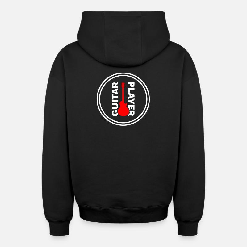 Guitariste - Sweat à capuche unisexe zippé oversize épais SPREAD - noir