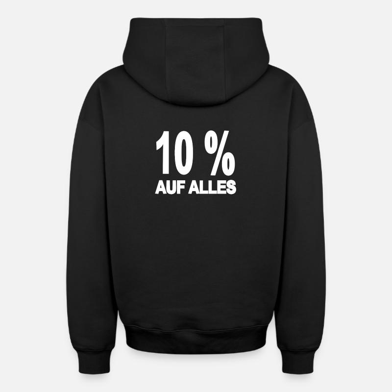 Rabais - Sweat à capuche unisexe zippé oversize épais SPREAD - noir