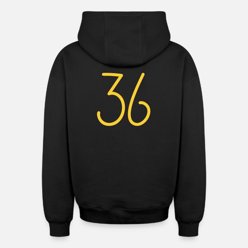 36 - Sweat à capuche unisexe zippé oversize épais SPREAD - noir