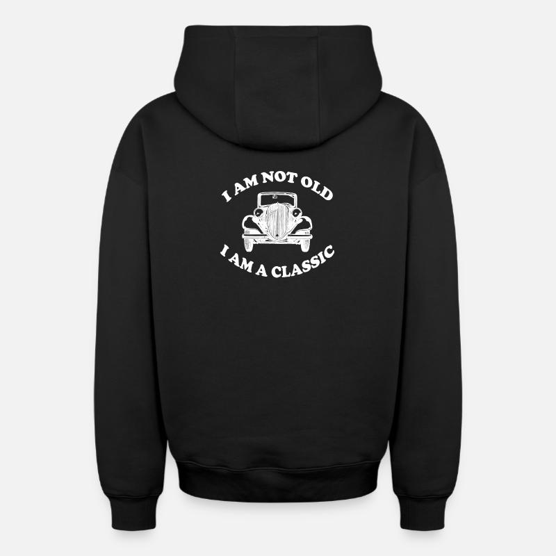 Classique - Sweat à capuche unisexe zippé oversize épais SPREAD - noir