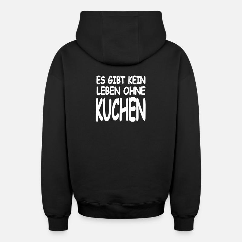 Gâteau - Sweat à capuche unisexe zippé oversize épais SPREAD - noir