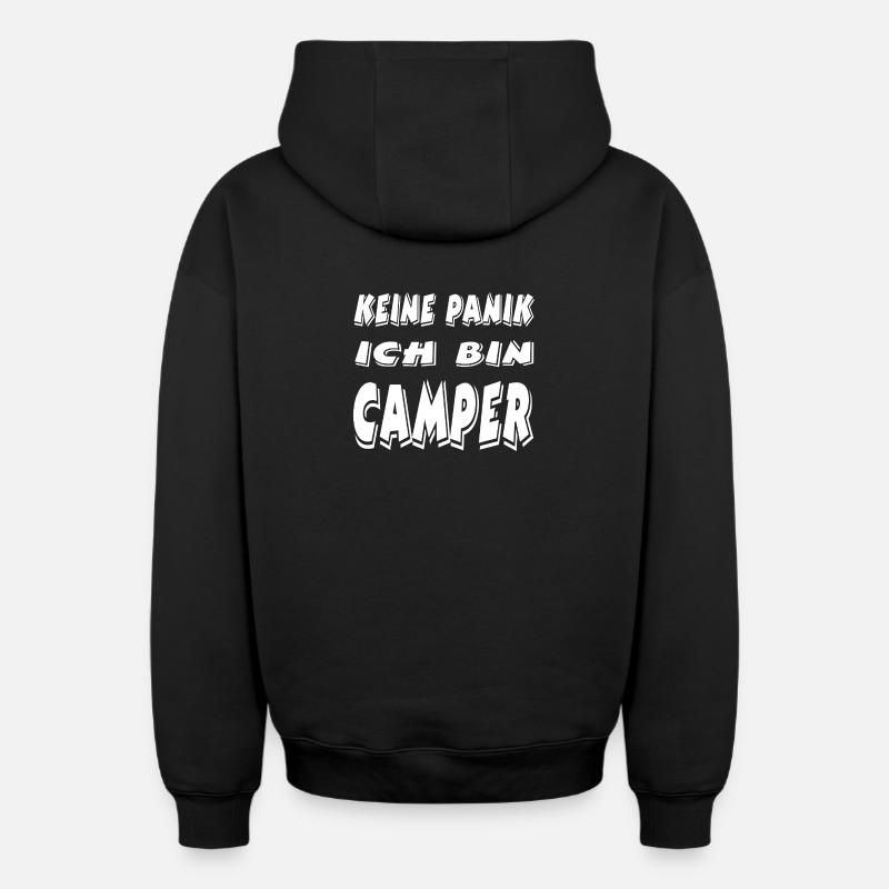 Campeur - Sweat à capuche unisexe zippé oversize épais SPREAD - noir