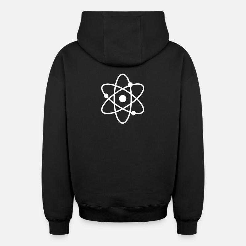 Atome - Sweat à capuche unisexe zippé oversize épais SPREAD - noir