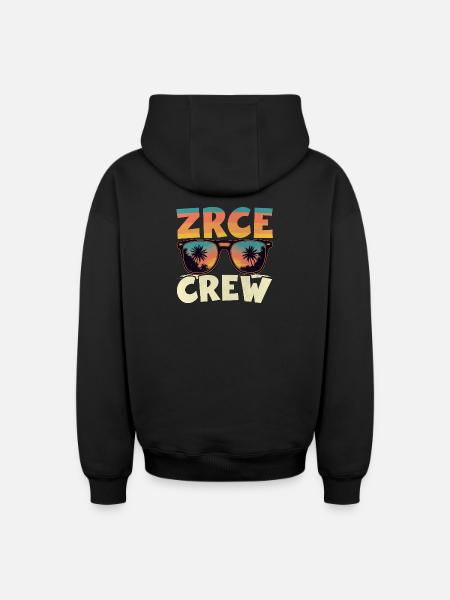 Zrce Party Crew - Oversized Heavyweight Unisex Zip Hoodie - Schwarz