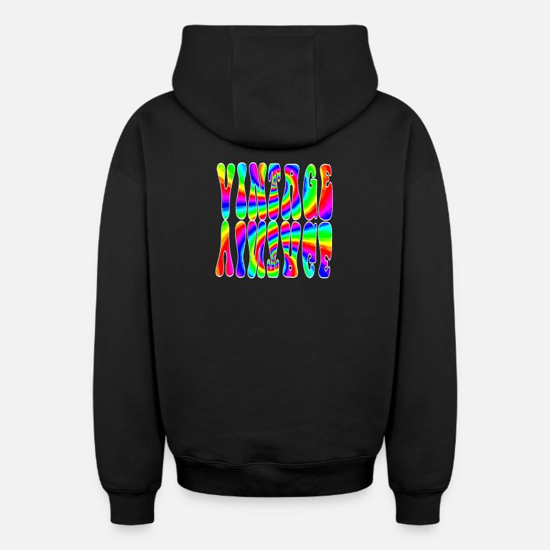 WEINLESE - Oversized Heavyweight Unisex Zip Hoodie - Schwarz